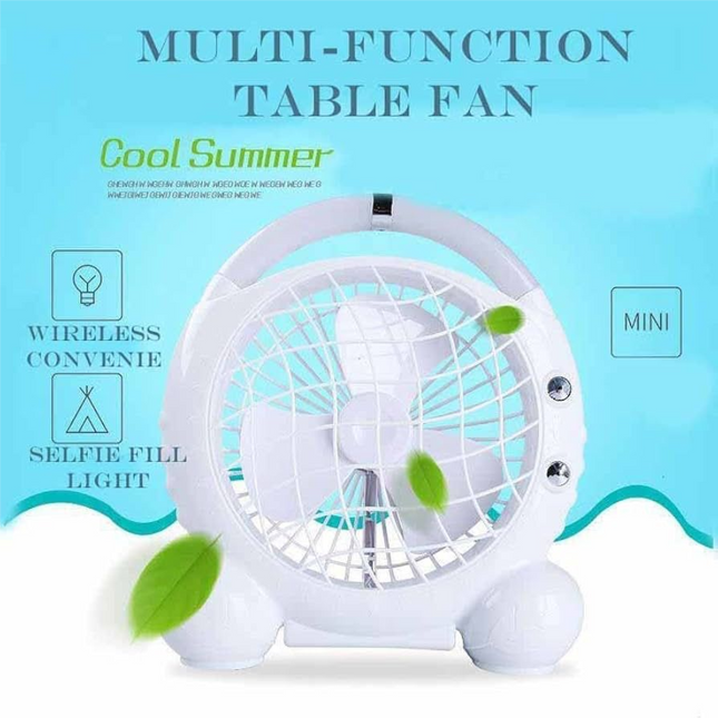 مروحة صغيرة محمولة مع ضوء LED JR-5500