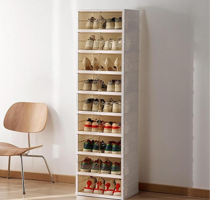 Telescopic Foldable Shoe Cabinet 2 Column 9 Layer