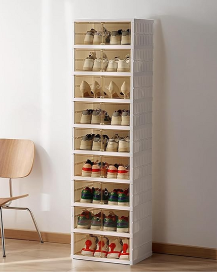 Telescopic Foldable Shoe Cabinet 2 Column 9 Layer