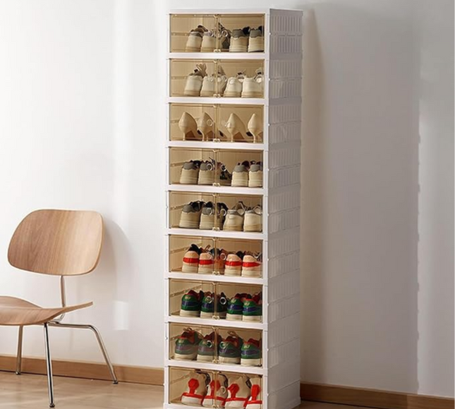 Telescopic Foldable Shoe Cabinet 2 Column 9 Layer