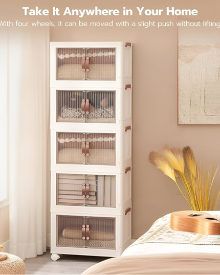 خزانة تخزين قابلة للطي بخمس طبقات