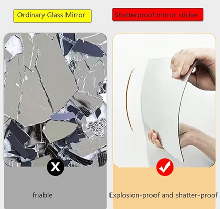 Self Adhesive Flexible Wall Mirror 120x40cm