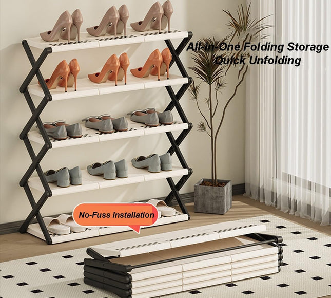 رف أحذية قابل للطي 5 طبقات