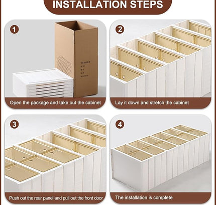 Telescopic Foldable Shoe Cabinet 2 Column 6 Layer
