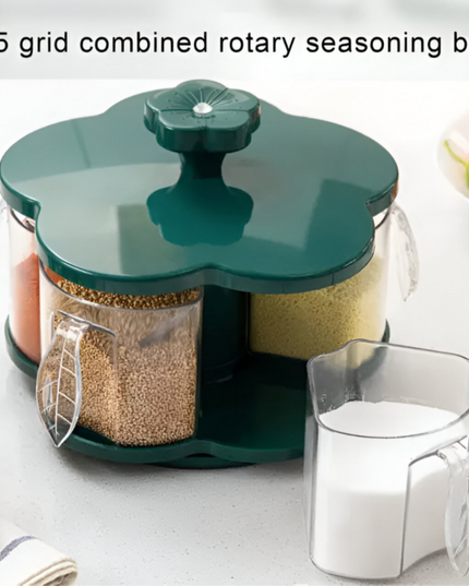 Kitchen Rotatable Seasoning Pot Spice Container