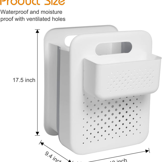 سلة غسيل قابلة للطي مثبتة على الحائط