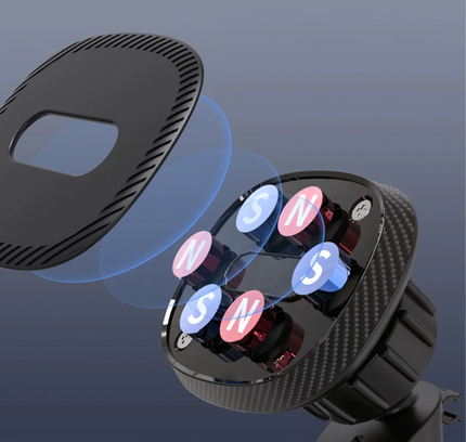 Magnetic 2 In 1 Car Mount Mobile Holder Six Rubidium