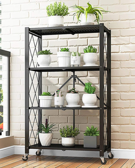 رف تخزين مطبخ قابل للطي مكون من 4 طبقات