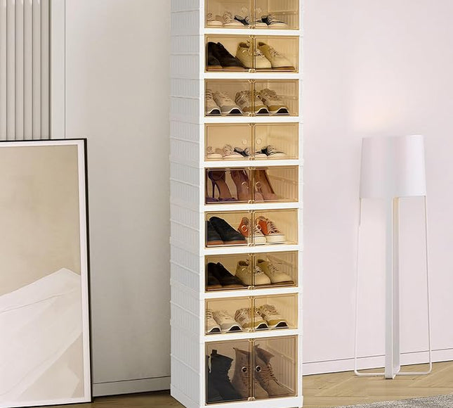 Telescopic Foldable Shoe Cabinet 2 Column 9 Layer