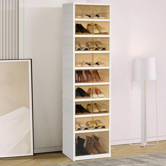 Telescopic Foldable Shoe Cabinet 2 Column 9 Layer