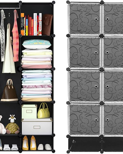 Wardrobe 8 Cube With Shoe Rack