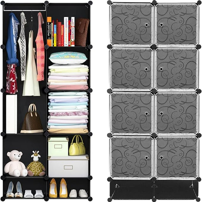 Wardrobe 8 Cube With Shoe Rack