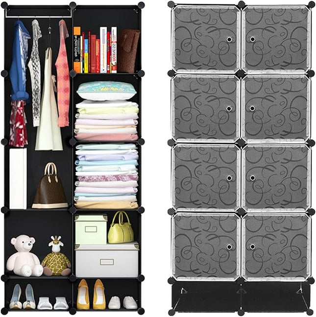 Wardrobe 8 Cube With Shoe Rack
