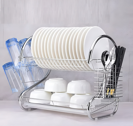 2 Layer Dish Drainer Rack