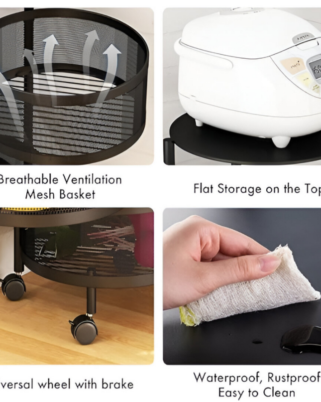 Kitchen Storage Round Shelf 4 Layer