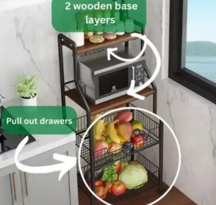 عربة تخزين المطبخ