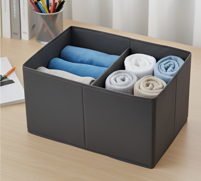 Compartment Storage Box 2 Shelf