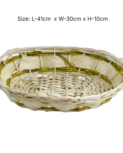 Gift Bamboo Hamper Basket Oval-shape