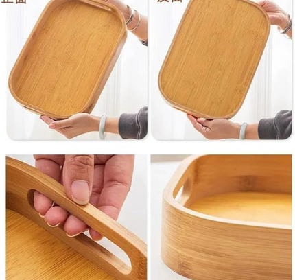 Bamboo Serving Tray Set 3 Pcs ND-32449P