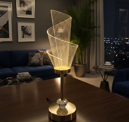 Acrylic Led Night Light Table Lamp