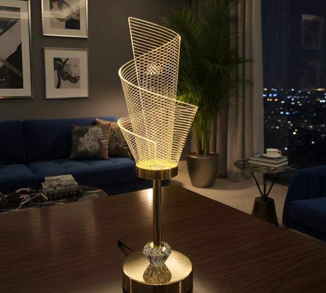 Acrylic Led Night Light Table Lamp