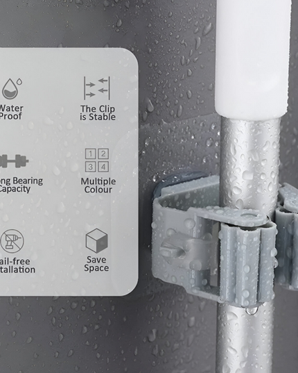 Wall Mounted Mop Hanger 1pcs