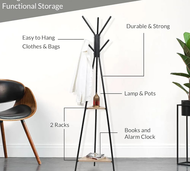 Portable Coat Rack With Stands