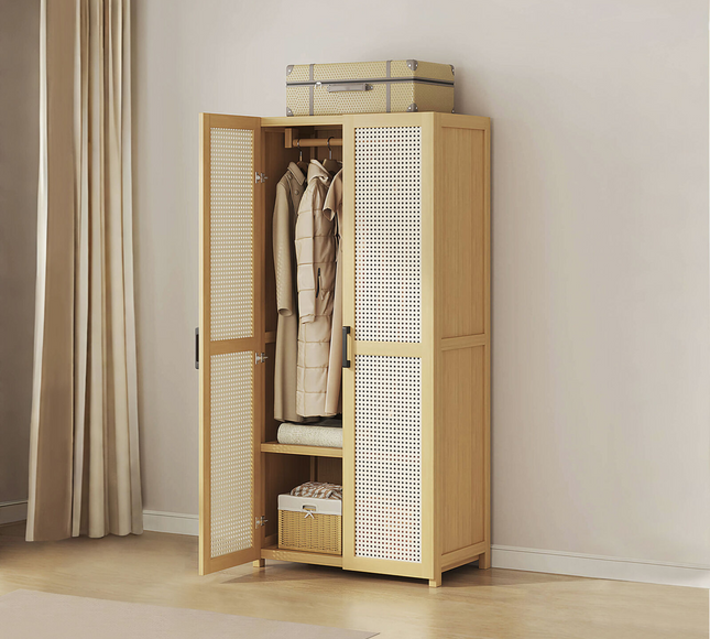 Wooden Wardrobe Storage Organizer