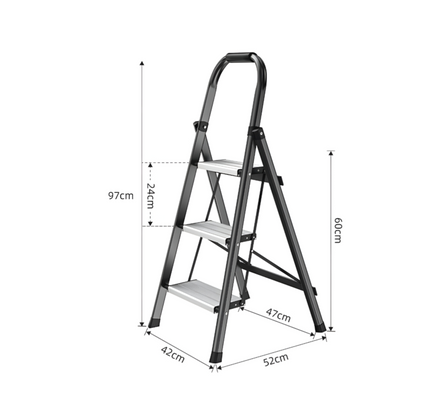 Household Ladder Aluminum Folding 3Step Ladder