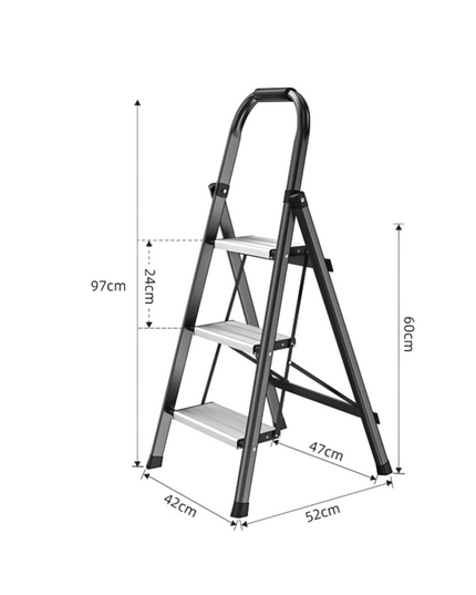 Household Ladder Aluminum Folding 3Step Ladder