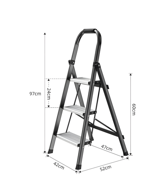 Household Ladder Aluminum Folding 3Step Ladder