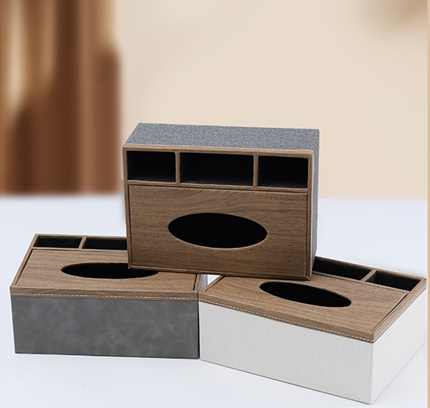 Multifuntional Tissue Box Wooden