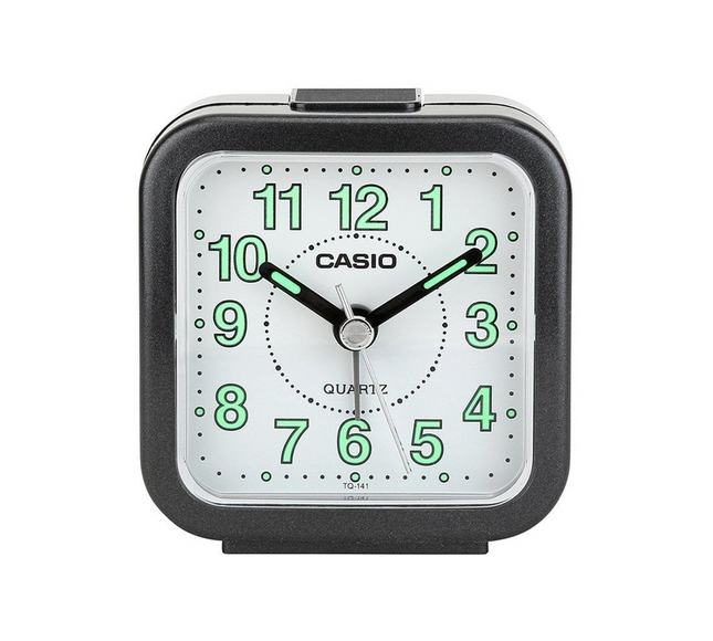 Casio Analog Table Clock, Black - Tq-141-1Df