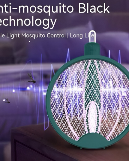 مضرب البعوض الكهربائي القابل للطي