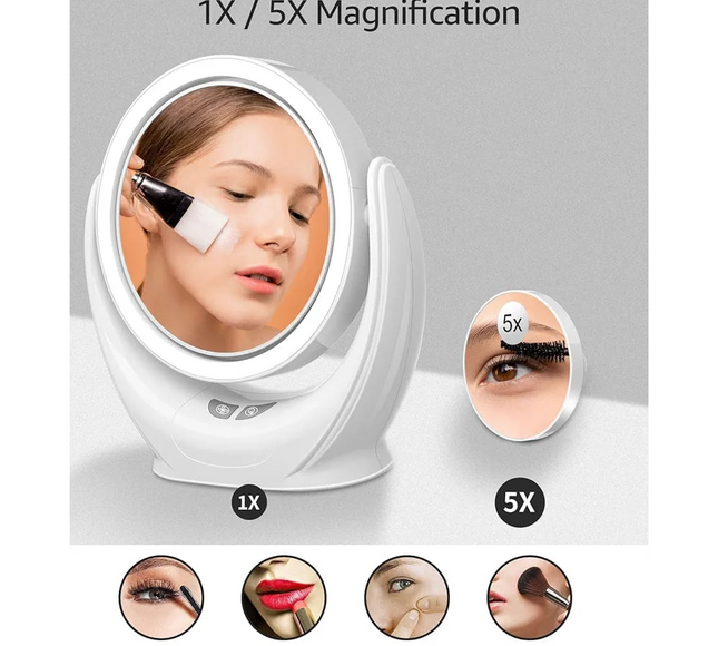 Lighted Makeup Vanity Mirror With Wind Fan