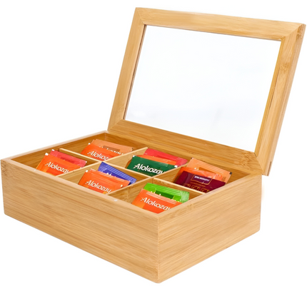 Bamboo Storage Box Tea Box 6 Slots