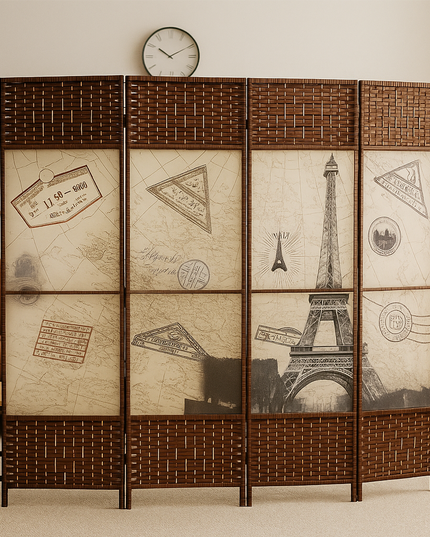 Graphics Designed Foldable Room Partition