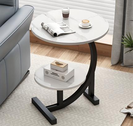 2 Tier Coffee Table Round Shape