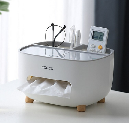 علبة مناديل مكتبية متعددة الوظائف