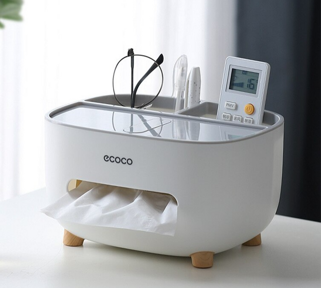 علبة مناديل مكتبية متعددة الوظائف