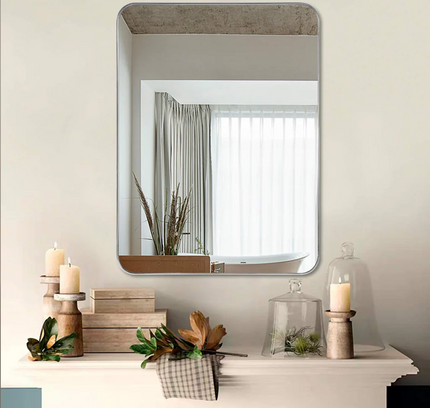 Adhesive Wall Sticker Mirror Square Shape Small