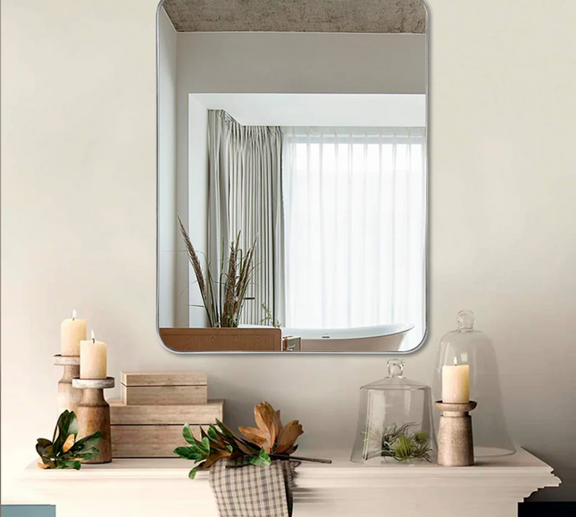 Adhesive Wall Sticker Mirror Square Shape Small