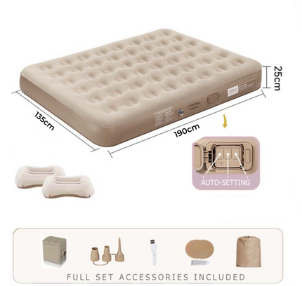 Inflatable Double Size Bed Automatic Pump 190X135X25Cm