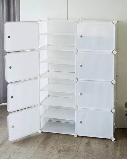 Shoe Rack 2 Column 8 Layer 8 Doors