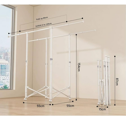 Multifunction Foldable Laundry Drying Rack Metal