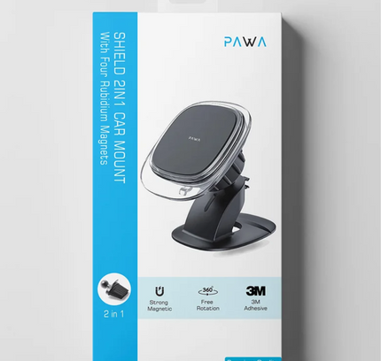 Shield 2In1 Car Mount With Four Rubidium Magnets