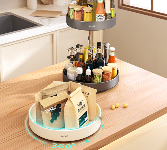 Kitchen Rotating Spice Storage Rack Ecoco