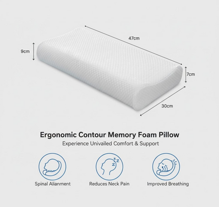 Memory Foam Sleeping Neck Pillow