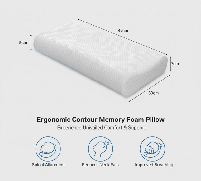 Memory Foam Sleeping Neck Pillow