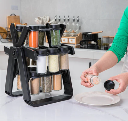 18 Jars Rotating Spice Rack